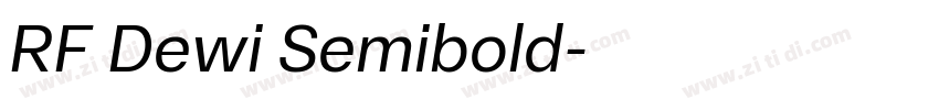 RF Dewi Semibold字体转换
